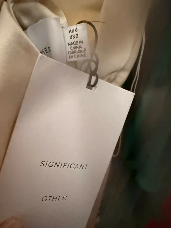 Leena for Mac Duggal White V-Neck Tie-Shoulder Maxi Gown Size 0 - Picture 5 of 7